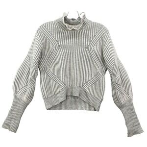 Veronica Beard Rebi Sweater Women's XS Wool Cashmere Blend Cyber Avant-Garde Ski